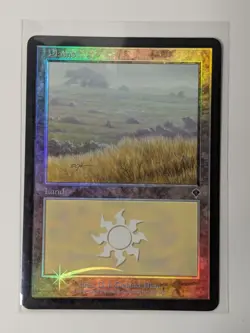 Plains #333 FOIL - Invasion - Basic Land - MTG Magic: The Gathering - Light Play - Image 1