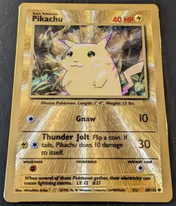 2021 POKEMON CELEBRATIONS PIKACHU 58/102 GOLD METAL PROMO UPC - Image 1