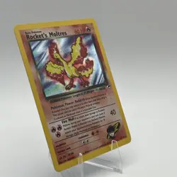 Rocket's Moltres 012/132 Gym Heroes Holo Pokemon TCG NM/LP - Image 2