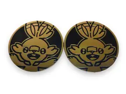 2 Scorbunny Collectible Pokemon TCG Flip Coin Token Jumbo Large Heads & Tails - Image 5