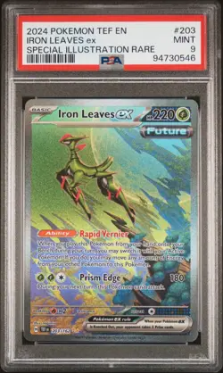 POKEMON PSA 9 2024 SV Temporal Forces Iron Leaves ex 203/162 SIR - Image 1