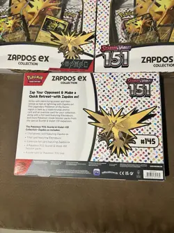 Lot of 5 Pokemon TCG: Scarlet & Violet 151 Zapdos EX Collection Box - Sealed - Image 2