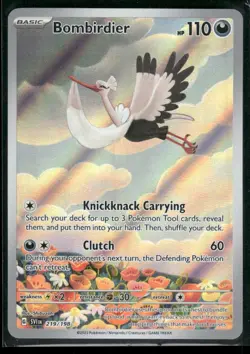 Bombirdier - 219/198 - Scarlet Violet Base Illustration Rare Pokemon TCG NM - Image 1