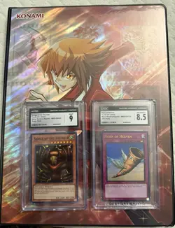 Yugioh Collection Binder- 180 Foil Cards w/180 sleeves- 2 Graded Cards - Image 1