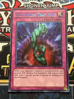 Bottomless Trap Hole Secret Rare 1St Edition LCJW-EN078 Yugioh - Image 1