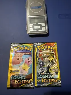 Pokemon TCG Sun & Moon Cosmic Eclipse 3 Card Mini Pack Lot Of 2 HeavyU - Image 1