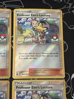 1st, 2nd, 3rd,4th Place League Professor Elm's Lectue SET 188a/214 Pokemon Card - Image 3