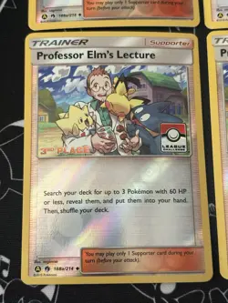 1st, 2nd, 3rd,4th Place League Professor Elm's Lectue SET 188a/214 Pokemon Card - Image 4