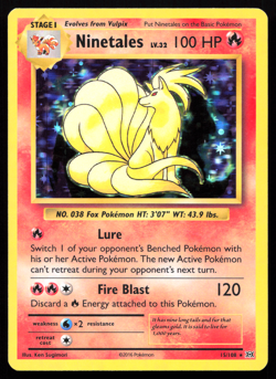 Ninetales 15/108 XY Evolutions Holo Rare Lightly Played Pokemon Card - Image 1