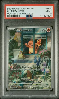 2023 Obsidian Flames Charmander Promo Card #44 PSA 9 Mint - Image 1