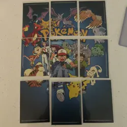 Pokemon Topps Series 1 TV Series 9 Card Puzzle Non Holo LP/NM - Image 1