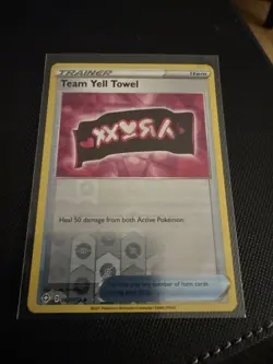 Pokemon Card Trainer TEAM YELL TOWEL Rare Reverse Holo 063/072 Shining Fates - Image 1