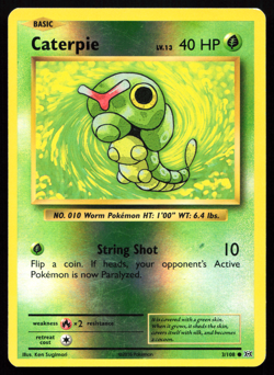 Caterpie 3/108 XY Evolutions Reverse Holo Moderately Played Pokemon Card - Image 1