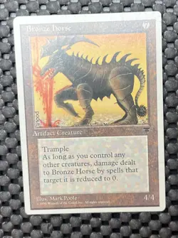BRONZE HORSE mtg LP Chronicles 1 Rare Magic The Gathering Vintage Single - Image 1