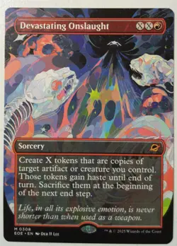 Devastating Onslaught *Borderless Mythic* Magic MtG x1 Edge of Eternities - Image 1