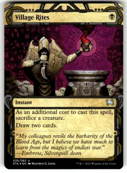 MTG - Village Rites (Foil Etched) 35 - Strixhaven: Mystical Archives NM - Image 1