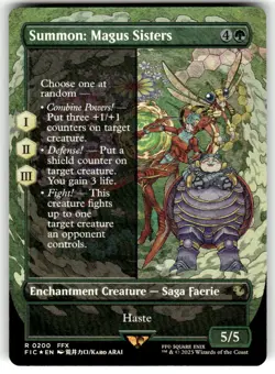 MTG - Summon: Magus Sisters (Borderless) 200 - Commander: FINAL FANTASY NM - Image 1