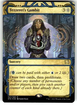 MTG - Tezzeret's Gambit (Foil Etched) 21 - Strixhaven: Mystical Archives NM - Image 1