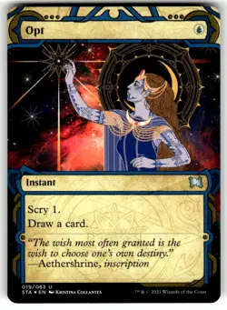 MTG - Opt (Foil Etched) 19 - Strixhaven: Mystical Archives NM - Image 1