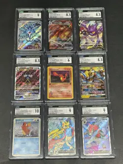 POKEMON Lot of 9 Graded slabs Art Rare Hyper Classic Trainer Gallery CGC 10 9 - Image 1