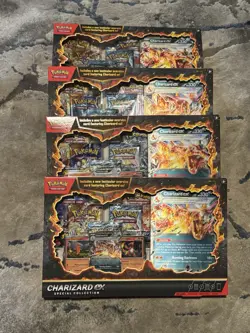 Lot of 4 Pokemon TCG Charizard Ex Special Collection Boxes - New/Factory Sealed - Image 1