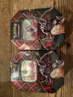 Lot Of 2 Pokemon TCG: Paldean Fates Tin - Shiny Charizard ex New On hand - Image 1
