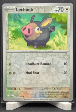 Pokemon Lechonk #182/197 Obsidian Flames Reverse Holo NM 2023 - Image 1