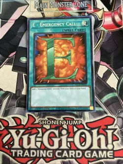 E - Emergency Call Ultra Rare Silver BLC1-EN032 Yugioh Elemental Hero - Image 1