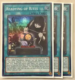 Yugioh! 3x Readying of Rites DUAD-EN086 Super Rare 1st Ed NM - Image 1