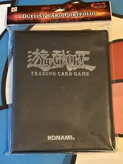 NEW 1996 Yugioh Yu-Gi-Oh Konami Binder Trading Duelist Card Portfolio Black - Image 1