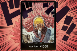 One Piece TCG DON!! Foil Card | OP-10 Royal Blood | Donquixote Doflamingo Art - Image 1