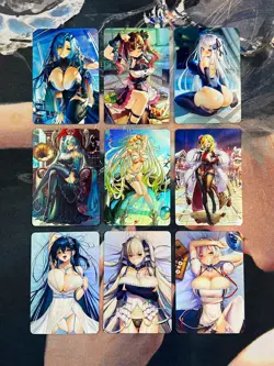 9×Sexy Girl Doujin Card Series Goddess Textured Waifu ACG Custom DIY - Image 1