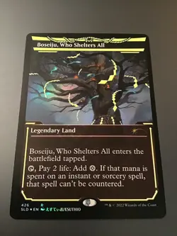MTG Secret Lair #426 Boseiju, Who Shelters All Neon Foil NM - Image 1