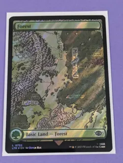 MTG: The Lord of the Rings: Forest Full Art Surge Foil #0722 Basic Land - NM - Image 1