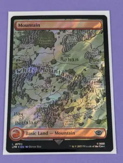 MTG: The Lord of the Rings: Mountain Full Art Surge Foil #0720 Basic Land - NM - Image 1