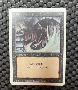 7x MTG Magic the Gathering Dark Ritual Revised Edition Playset LP Vintage Lot - Image 1