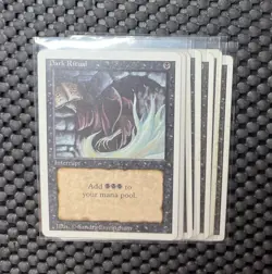 7x MTG Magic the Gathering Dark Ritual Revised Edition Playset LP Vintage Lot - Image 3
