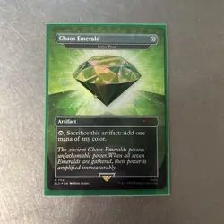 MTG Magic the Gathering Sonic the Hedgehog Chaos Emerald Lotus Petal 7031 Foil - Image 1