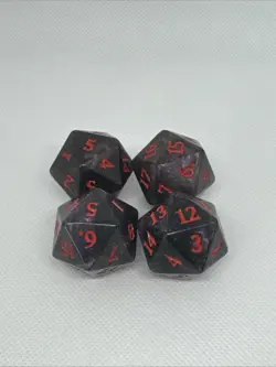 MTG Lot Of 4 MTG Spindown Dice Crimson Vow GLOW IN THE DARK Oversized D20 BUNDLE - Image 1