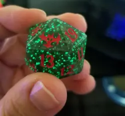 MTG Lot Of 4 MTG Spindown Dice Crimson Vow GLOW IN THE DARK Oversized D20 BUNDLE - Image 2