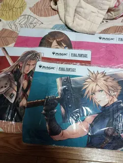 MTG Final Fantasy Playmat Set of 3 Cloud Sephiroth Yuna Sealed Unopened - Image 1