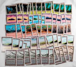 Lot of 66 LAND CARDS 4th Edition 4ED Magic The Gathering MTG Forest Island Swamp - Image 1