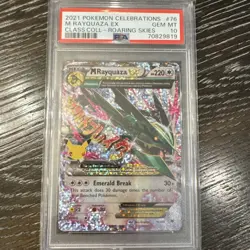 2021 POKEMON CELEBRATIONS CLASSIC COLLECTION #76 M RAYQUAZA EX PSA 10 - Image 1