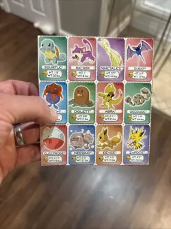 X5 1999 Pokemon Lunchables Cardboard Box Cards UNCUT SHEET - SOLD AS IS - Image 1