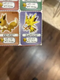 X5 1999 Pokemon Lunchables Cardboard Box Cards UNCUT SHEET - SOLD AS IS - Image 5