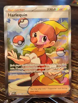 Harlequin 163/086 Ultra Rare Pokemon SV: White Flare Trainer NM/Mint Full Art - Image 1