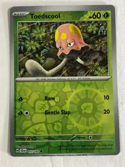 Pokemon TCG Stellar Crown Miscut Error Reverse Holo Teodscool 017/142 NM - Image 1