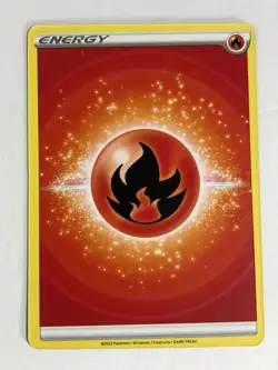 Pokemon TCG Printer Hickey Error 2022 Fire Energy Near Mint - Image 1