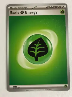 Pokemon TCG Ink Smear Error 2023 Grass Energy Near Mint - Image 1