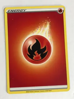 Pokemon TCG Printer Hickey Error 2020 Fire Energy Near Mint - Image 1